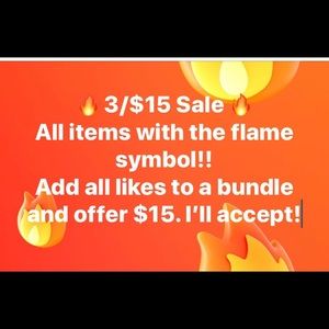 3/$15 Sale!!!! Includes most of my closet!!!
